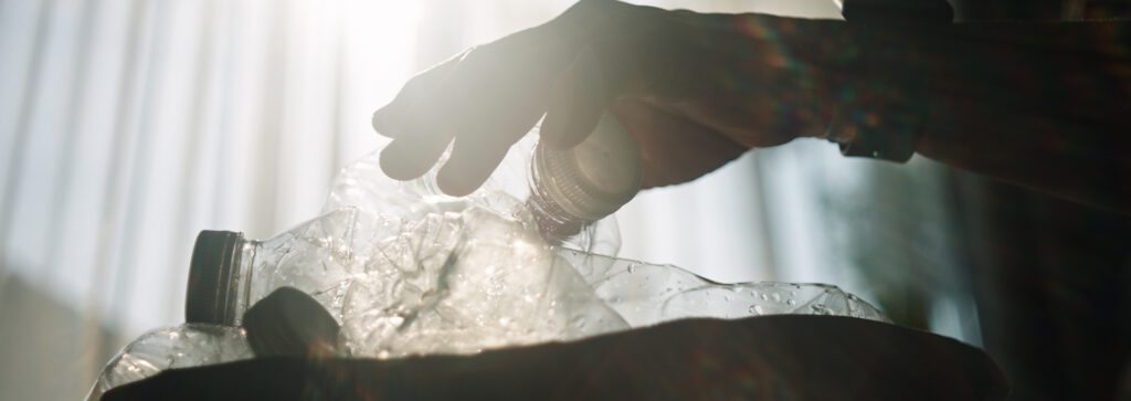 Plastic bottle separation for recycling